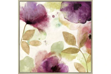 47X47 Floral Watercolor With Champagne Frame
