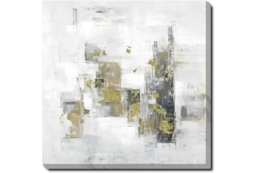 24X24 Abstract Golden Touch With Gallery Wrap Canvas