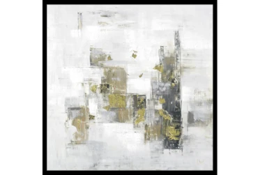 26X26 Abstract Golden Touch With Black Frame