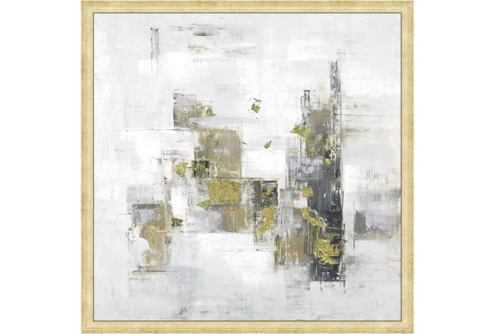 26X26 Abstract Golden Touch With Bronze Gold Frame