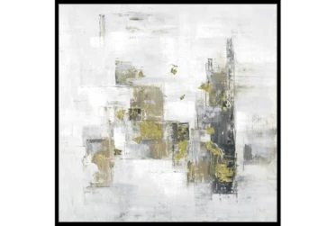 38X38 Abstract Golden Touch With Black Frame