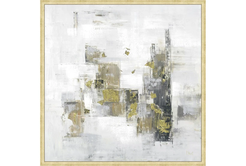 38X38 Abstract Golden Touch With Bronze Gold Frame - 360