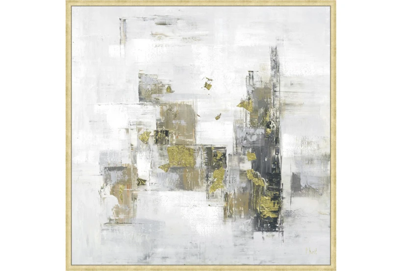 47X47 Abstract Golden Touch With Bronze Gold Frame - 360