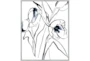 42X52 Floral Fringe 2 Blue With Silver Frame - Signature