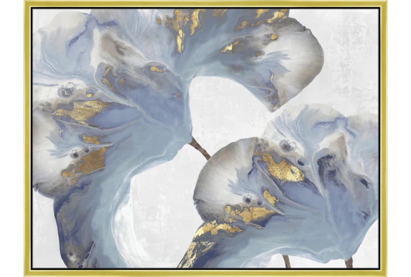 42X32 Flowing Floral I With Gold Frame - 360