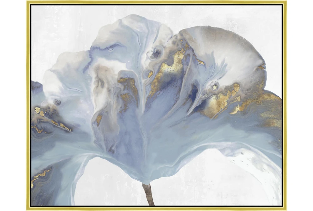 52X42 Flowing Floral II With Gold Frame 