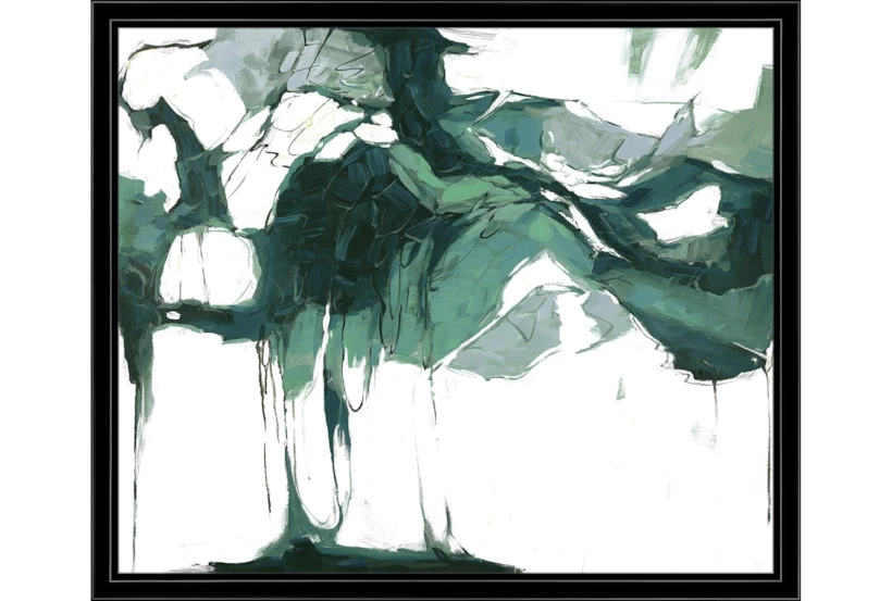 26X22 Abstract Emerald Isle With Black Frame  - 360