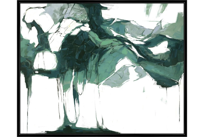 52X42 Abstract Emerald Isle With Black Frame - 360