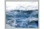 22X26 Abstract Ocean'S Breath With Silver Frame  - Signature