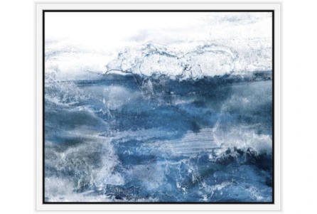 22X26 Abstract Ocean'S Breath With White Frame