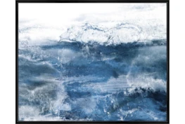 42X52 Abstract Ocean'S Breath With Black Frame 