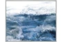 42X52 Abstract Ocean'S Breath With Silver Frame  - Signature