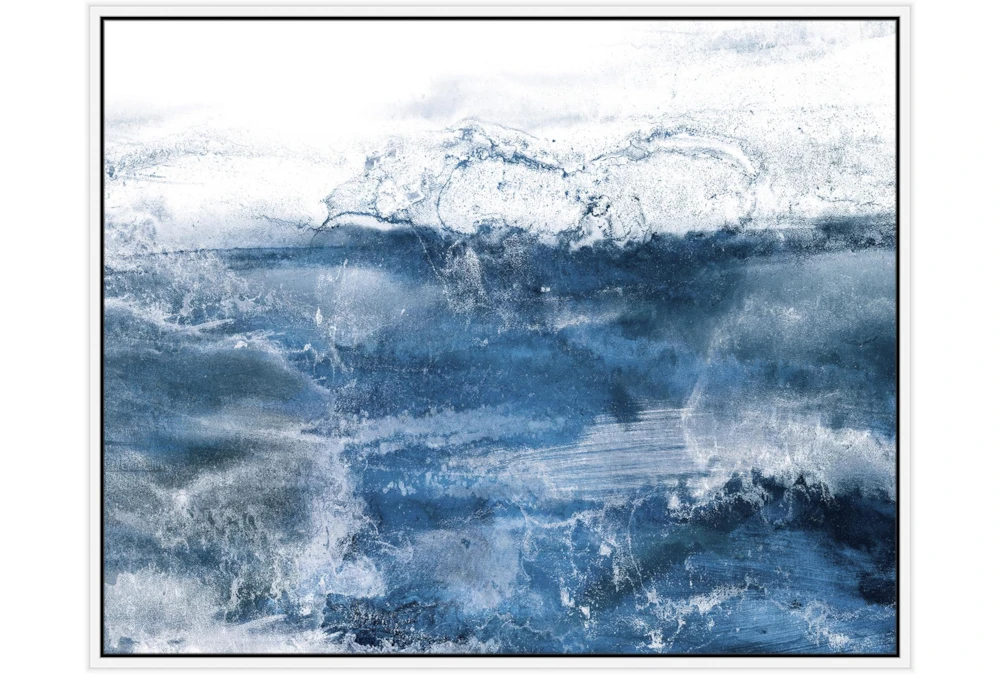 42X52 Abstract Ocean'S Breath With White Frame 