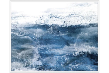 42X52 Abstract Ocean'S Breath With White Frame - Main