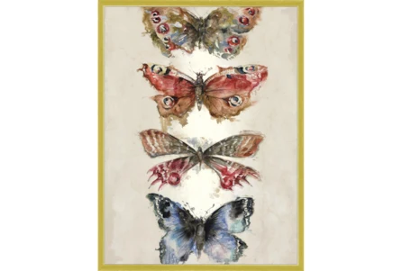 32X42 Butterflies With Gold Frame