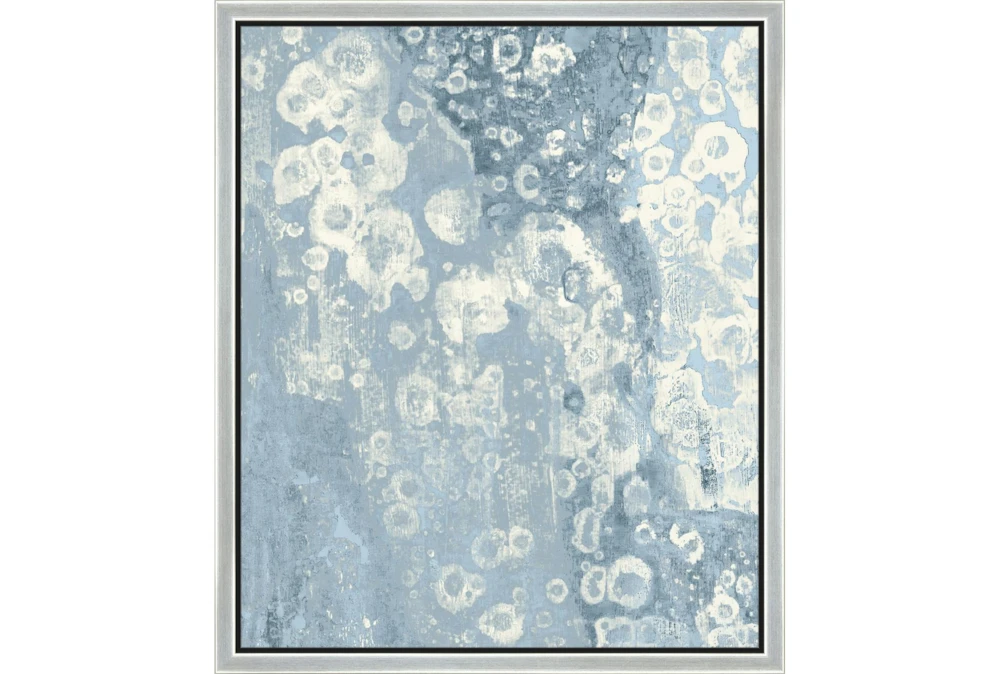 22X26 Blue Scalloped With Silver Frame 