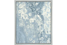 22X26 Blue Scalloped With Silver Frame