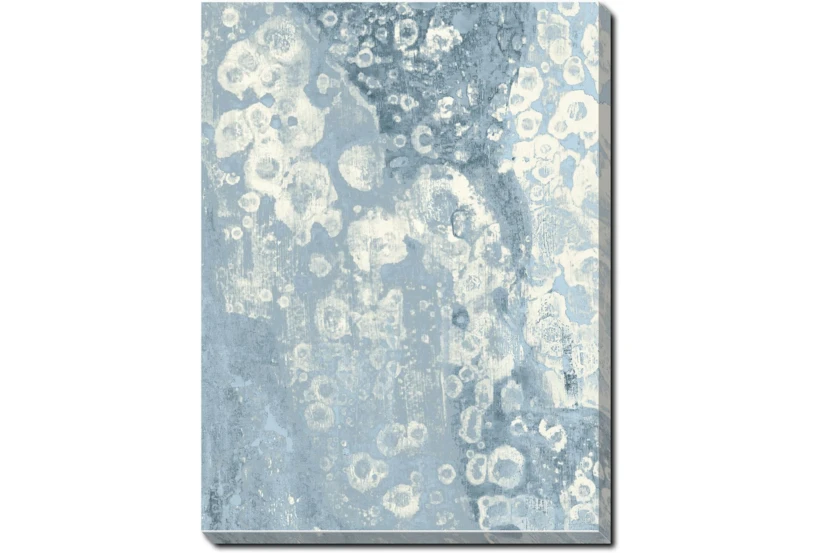 32X42 Blue Scalloped With Silver Frame  - 360