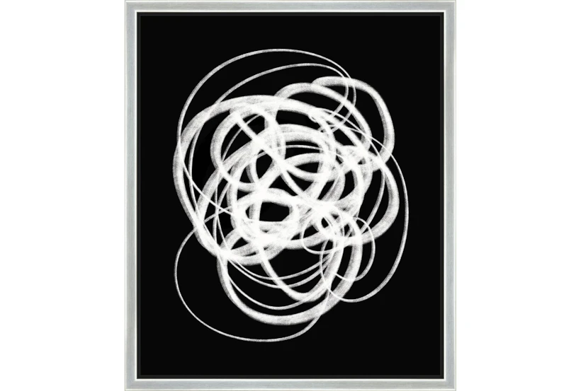 22X26 B&W Circles With Silver Frame  - 360
