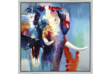 26X26 The Mighty Elephant With Silver Frame