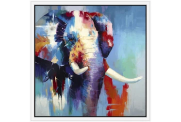 26X26 The Mighty Elephant With White Frame