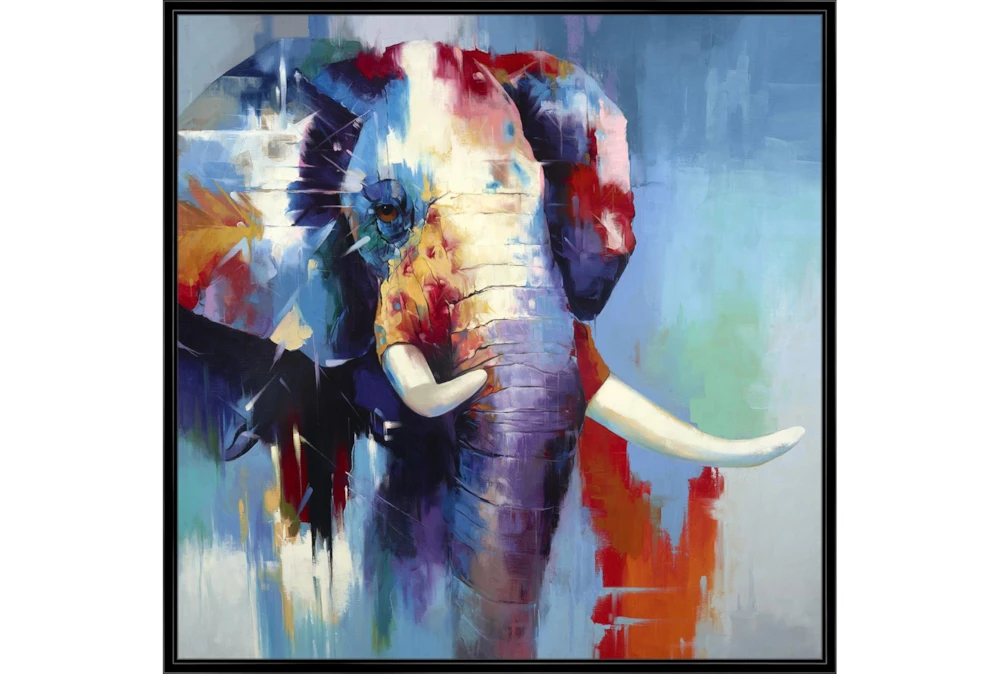 47X47 The Mighty Elephant With Black Frame 
