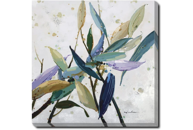 45X45 Multi Color Leaves With Gallery Wrap Canvas - 360