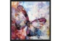26X26 Winged Beauty Butterfly With Black Frame  - Signature