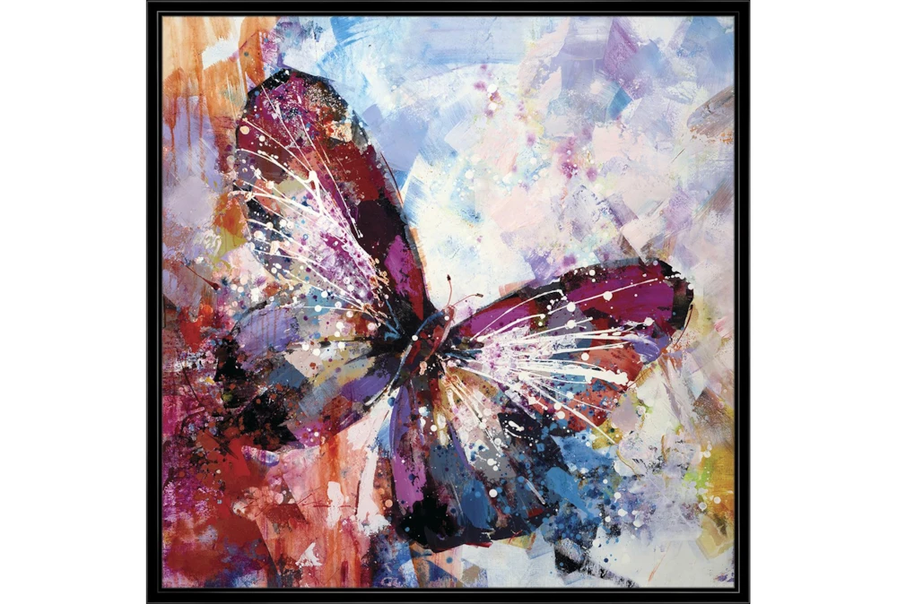 38X38 Winged Beauty Butterfly With Black Frame 