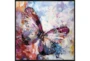 47X47 Winged Beauty Butterfly With Black Frame  - Signature