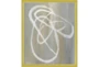 22X26 Abstract Swish With Gold Frame  - Signature