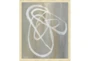 22X26 Abstract Swish With Gold Champagne Frame - Signature