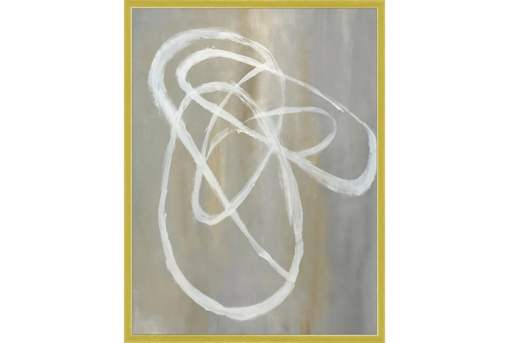 32X42 Abstract Swish With Gold Frame 