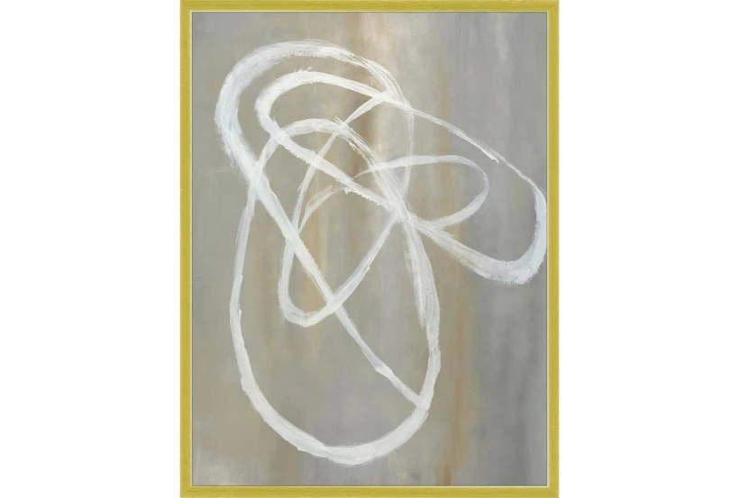 32X42 Abstract Swish With Gold Frame  - 360