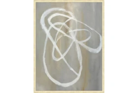 32X42 Abstract Swish With Gold Champagne Frame