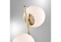 26 Inch Gold + Frosted Glass Sphere 2-Light Table Lamp - Detail
