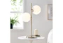 26 Inch Gold + Frosted Glass Sphere 2-Light Table Lamp - Room