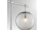 22 Inch Brushed Nickel + Smoke Glass Sphere Task Table Lamp - Detail
