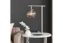22 Inch Brushed Nickel + Smoke Glass Sphere Task Table Lamp - Room