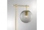 22 Inch Gold + Smoke Glass Sphere Task Table Lamp - Detail