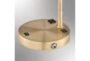 34 Inch Gold Brass Modern Scoop Shade Task Desk Lamp With Outlet + Usb - Detail