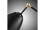 34 Inch Black + Gold Brass Modern Scoop Shade Task Desk Lamp With Outlet + Usb - Detail