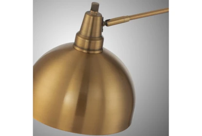58 Inch Brass Metal Dome Adjustble Arm Task Floor Lamp