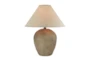27 Inch Patinaed Brown Wide Urn Table Lamp With Empire Shade - Signature