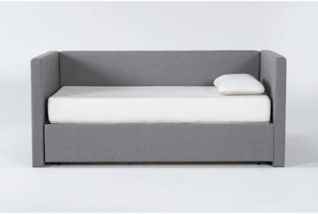 Emmerson II Grey Upholstered Twin Daybed With Trundle - Main