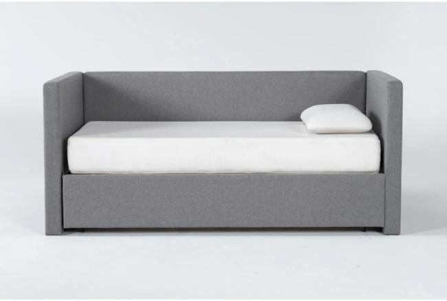 Emmerson II Grey Upholstered Twin Daybed With Trundle - 360