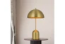 20 Inch Antique Brass Metal Mushroom Dome Table Lamp With Touch Sensor Switch - Room