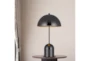 20 Inch Black Metal Mushroom Dome Table Lamp With Touch Sensor Switch - Room