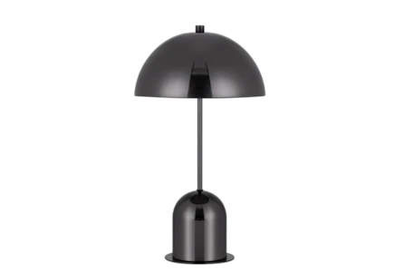 20 Inch Black Metal Mushroom Dome Table Lamp With Touch Sensor Switch