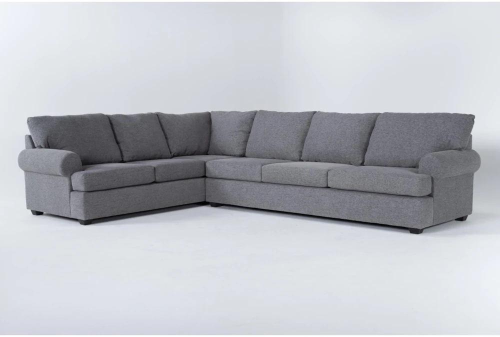 Hampstead Graphite 139" 2 Piece Sectional with Right Arm Facing Sofa